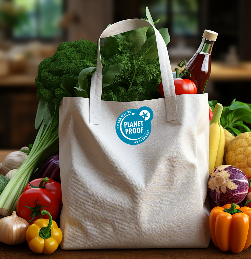 Boodschappentas met Planet Proof logo