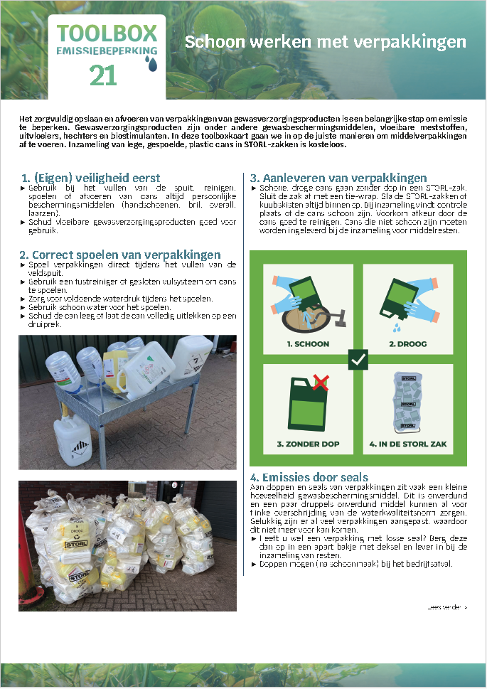 21. Schoon werken met verpakkingen