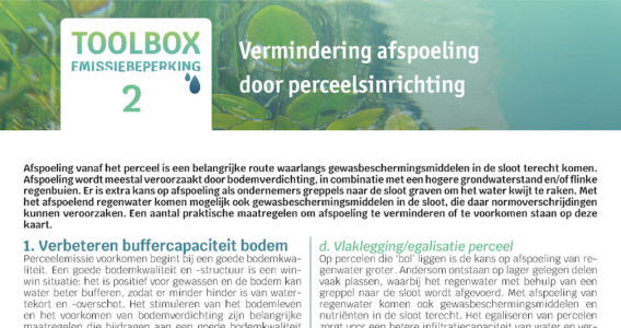 Toolboxkaart perceelsemissiereductie geheel vernieuwd