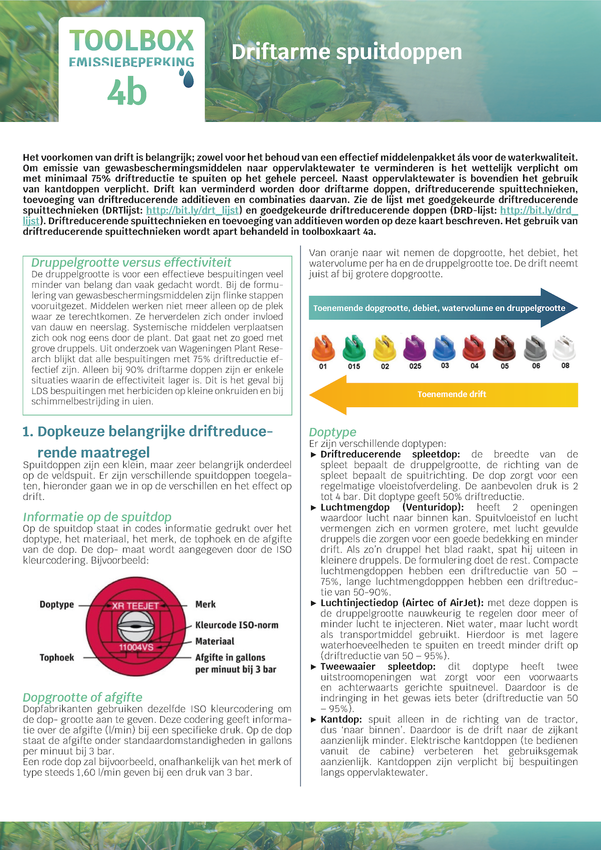 4b. Driftarme spuitdoppen